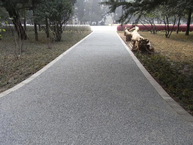 透水地坪透水混凝土透水混凝土绿道做法
